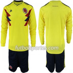 Camisetas Colombia Niño Primera Equipacion Mundial 2018 Manga Larga